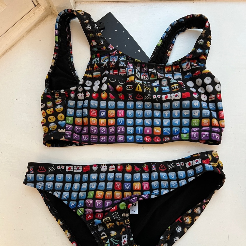 Terez girls 2 piece swimsuit multicolored